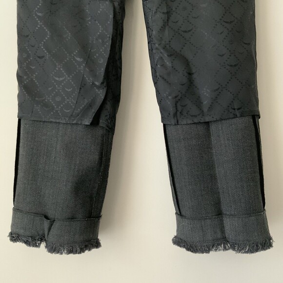 Zadig & Voltaire Trouser Women Size 40 US L Gray Posh Fringe Ankle Button Fly - Picture 12 of 14